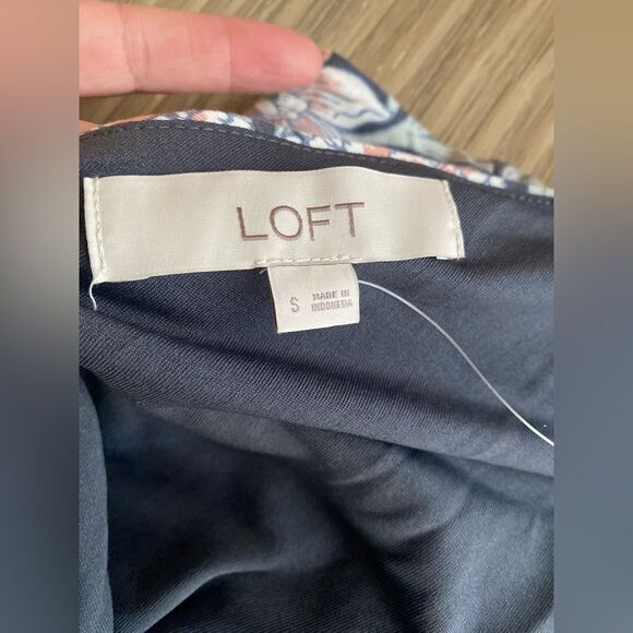 LOFT  Womens Floral Sleeveless Jersey Knit Stretch Multicolor Dress Sz Small - Picture 5 of 10